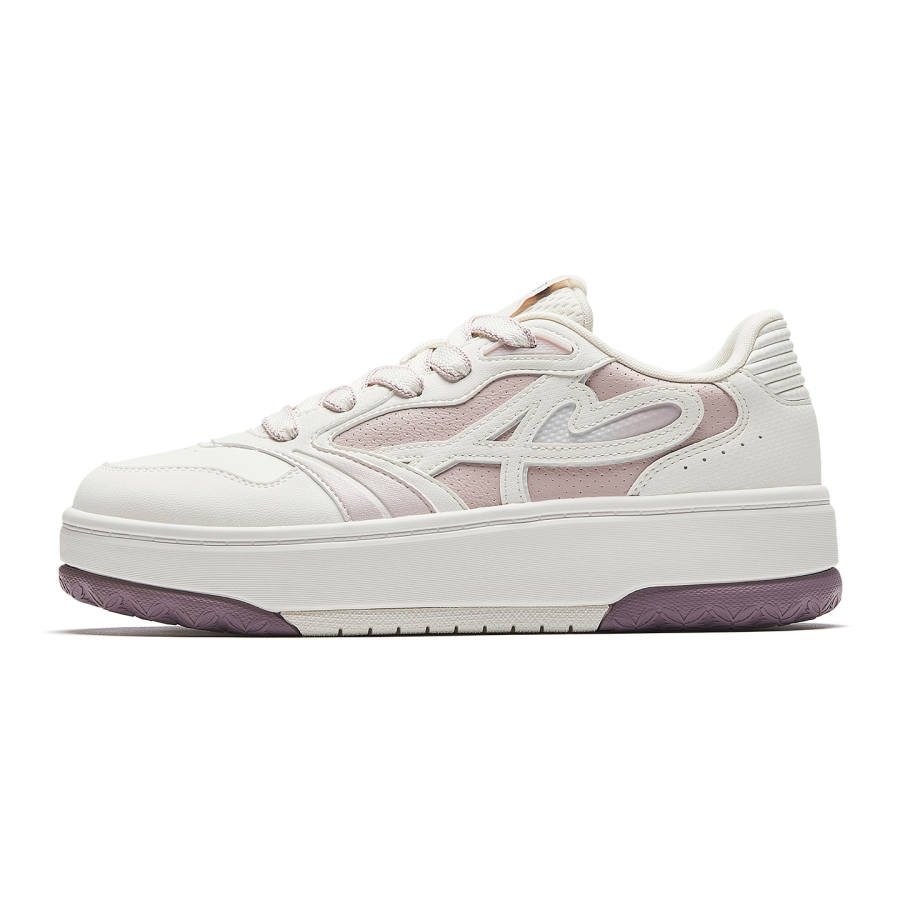 Anta Sunny Breeze Low top Skateboard Shoes Women's Ivory White/Agate Powder