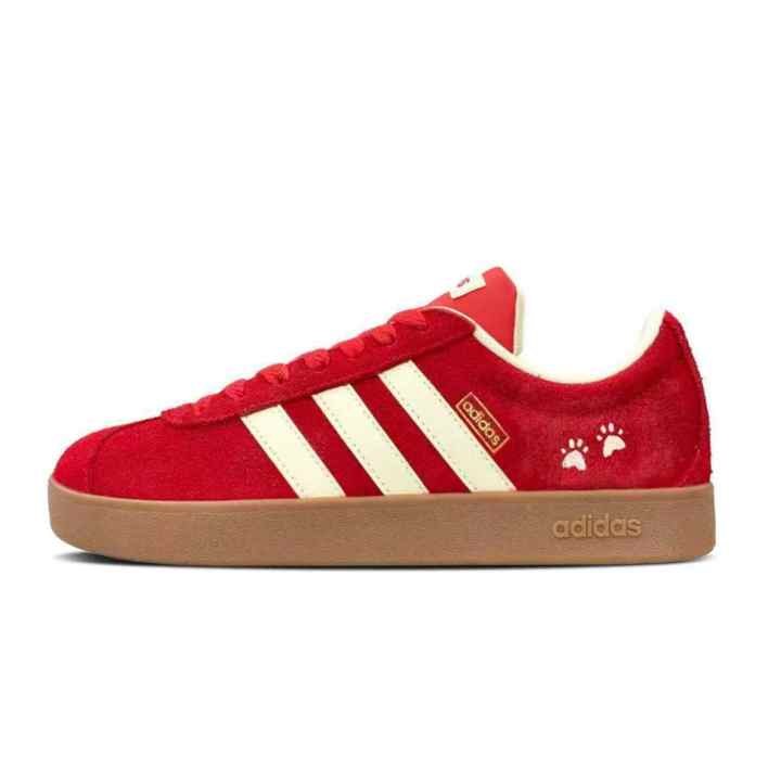 Adidas Adidas Vl Court Classic Low top Skateboard Shoes Unisex Red