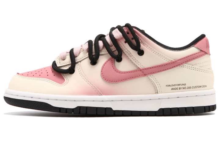 Nike Nike Dunk Slip Resistant Abrasion Resistant Low top Skateboard Shoes Unisex Beige Pink