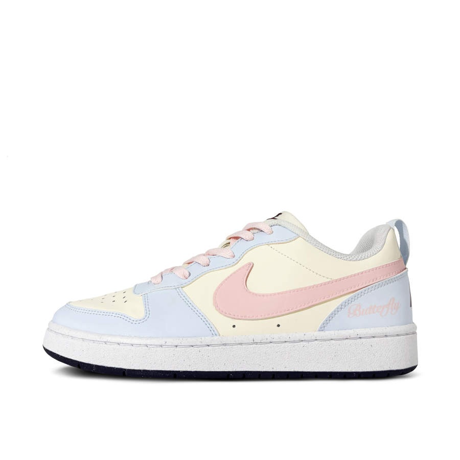 Nike Nike Court Borough Powder Graffiti Low top Skateboard Shoes GS Blue Yellow Pink