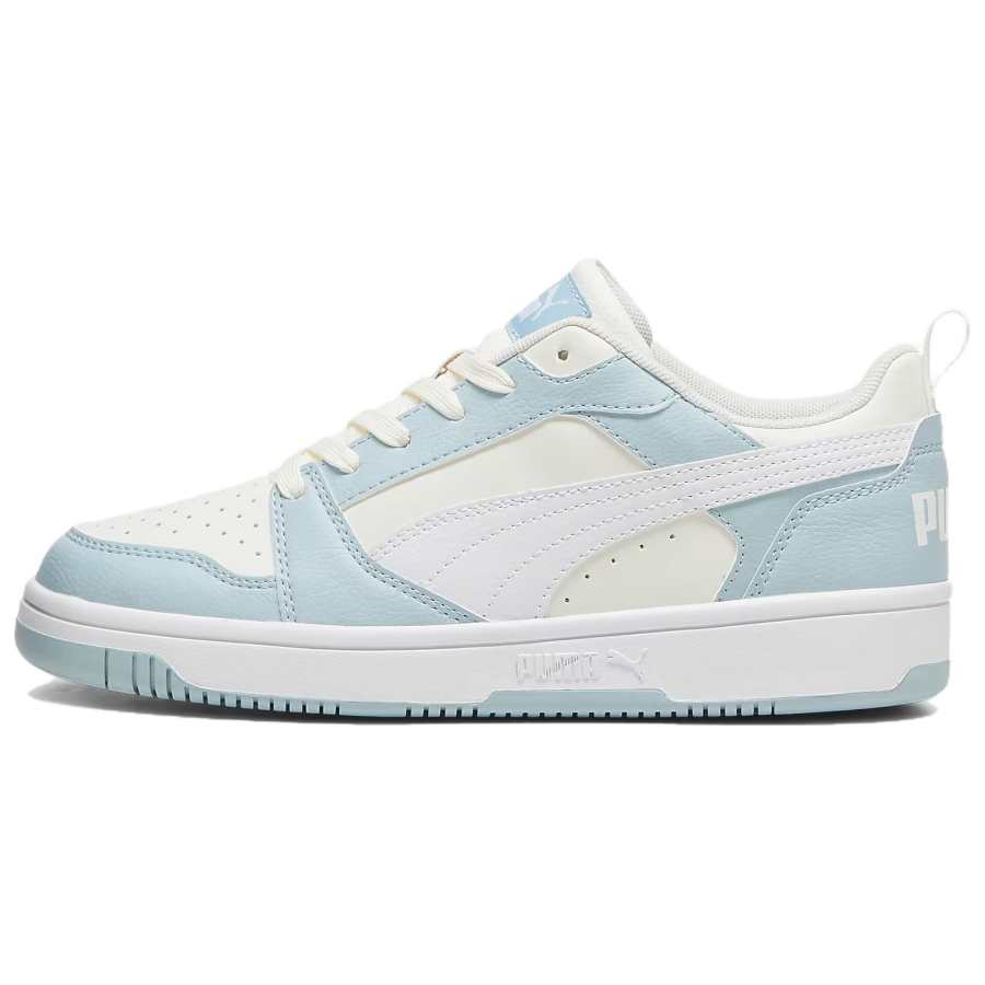 PUMA Rebound V6 Abrasion Resistant Low top Skateboard Shoes Unisex Gray White