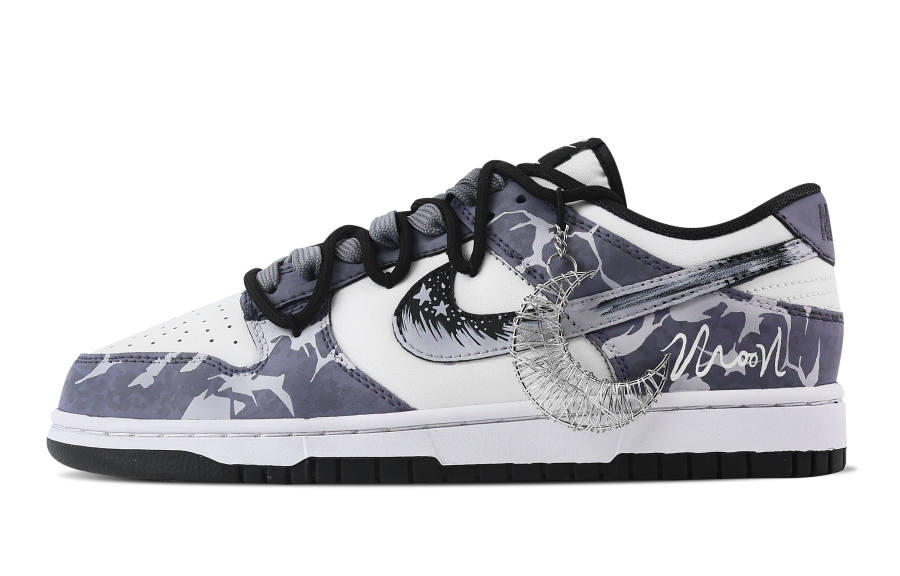 Nike Nike Dunk Purple Night Star Moon Slip Resistant Abrasion Resistant Low top Skateboard Shoes Unisex Purple