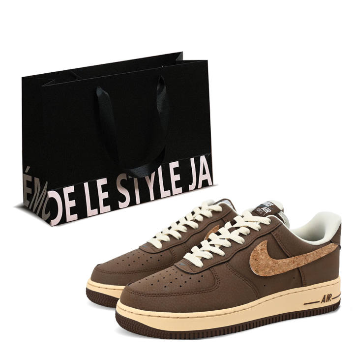 Nike Nike Air Force 1 '07 Low top Skateboard Shoes Unisex Brown
