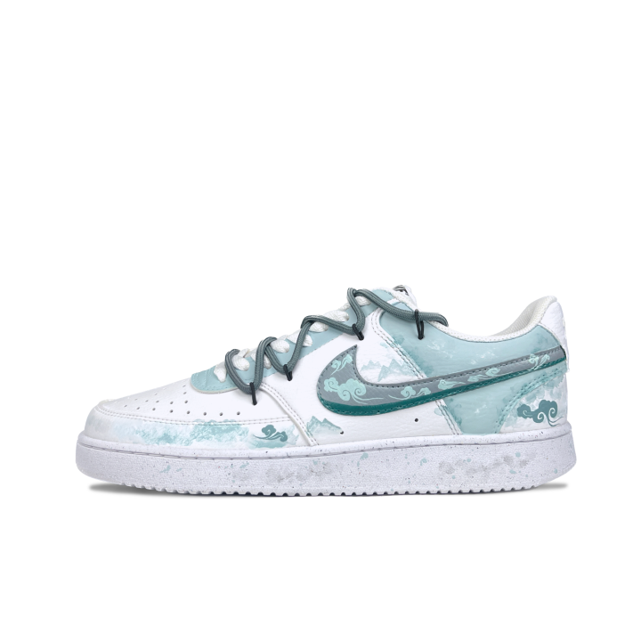 Nike Nike Court Vision 1 Abrasion Resistant Low top Skateboard Shoes Men's Cyan