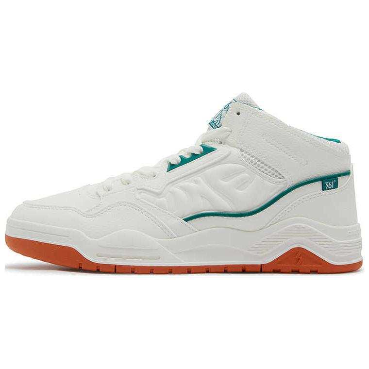 361° Abrasion Resistant Slip Resistant Abrasion Resistant Slip Resistant High top Skateboard Shoes Men's White Green