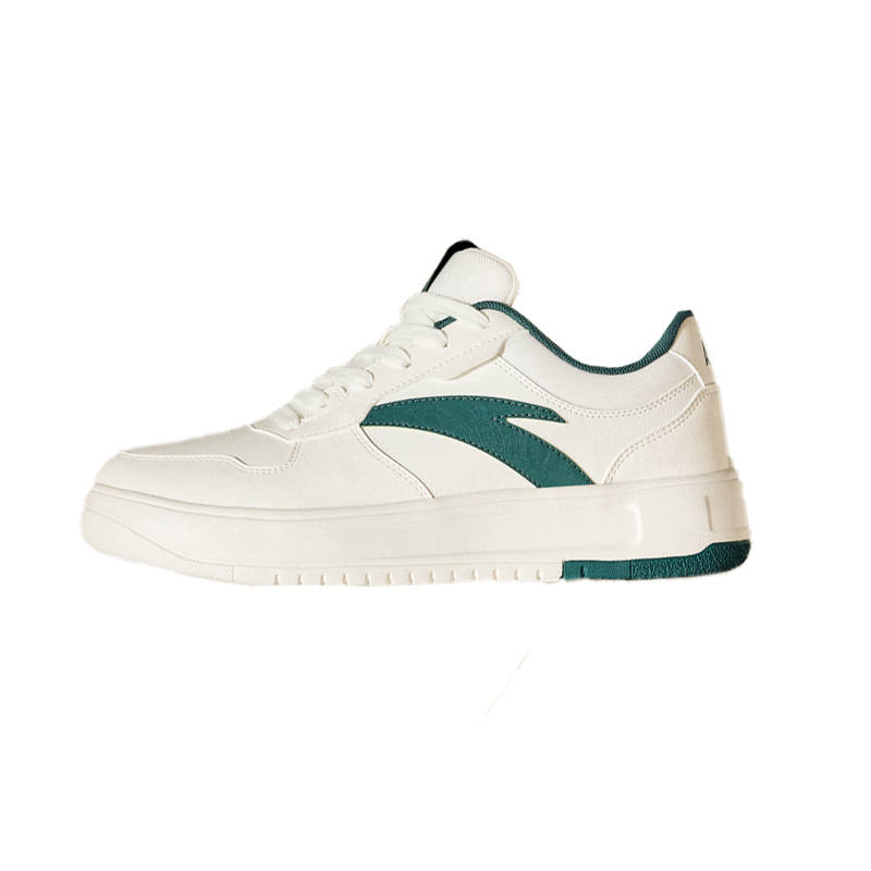 Anta Abrasion Resistant, Lightweight, And Breathable Low top Skateboard Shoes Men's White Green
