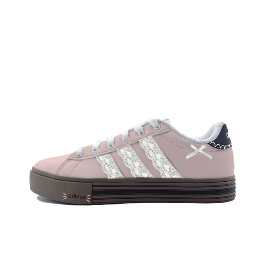 Adidas Adidas Daily 4.0 Chanel Dream Abrasion Resistant Low top Skateboard Shoes Unisex Pink