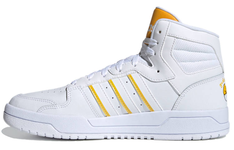 Adidas Neo x DANHUANGGE Entrap Mid Synthetic Leather Abrasion Resistant Mid top Skateboard Shoes Unisex White
