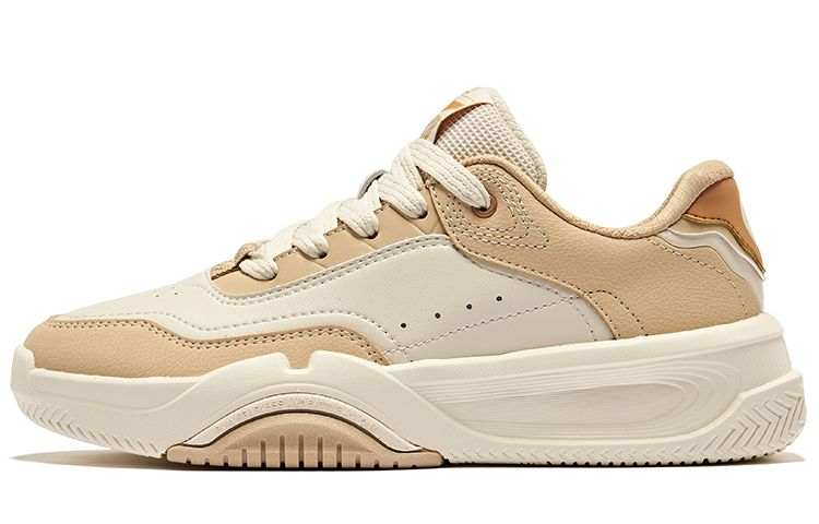 Erke Caramel Latte 2 Slip Resistant Abrasion Resistant Low top Skateboard Shoes Women's Eggnog Gray Oat