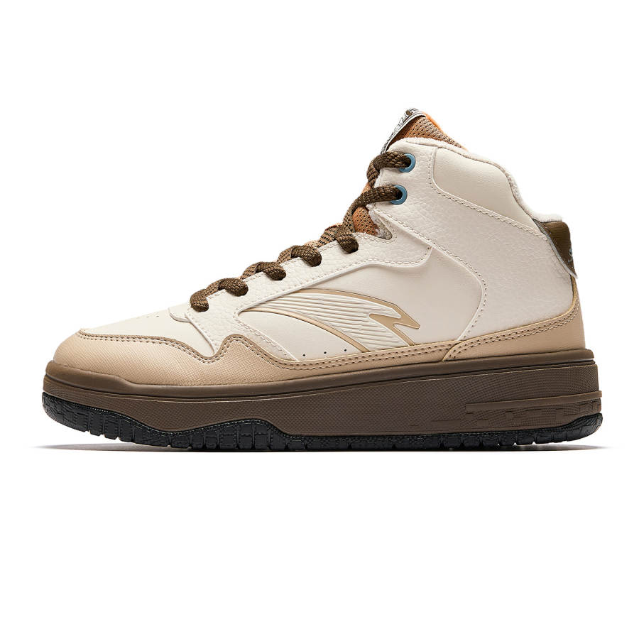 Anta Trendy Skateboard Shoes Women's Fish Belly White/Raw Wood/Musk Brown