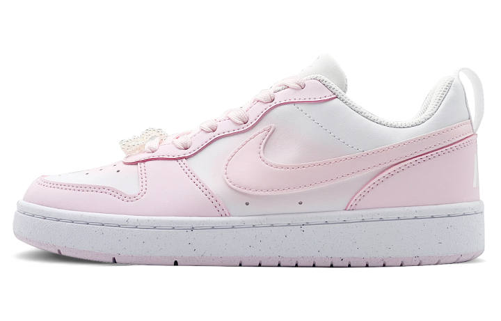 Nike Nike Court Borough White Peach Oolong Low top Skateboard Shoes Women's White Pink