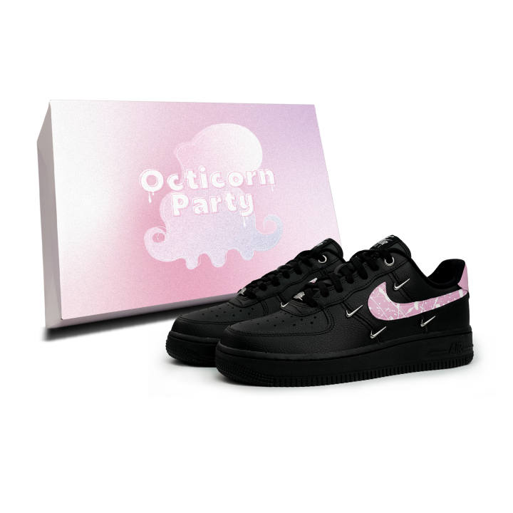 Nike Nike Air Force 1 Skateboard Shoes Women's Low Top Black/Pink