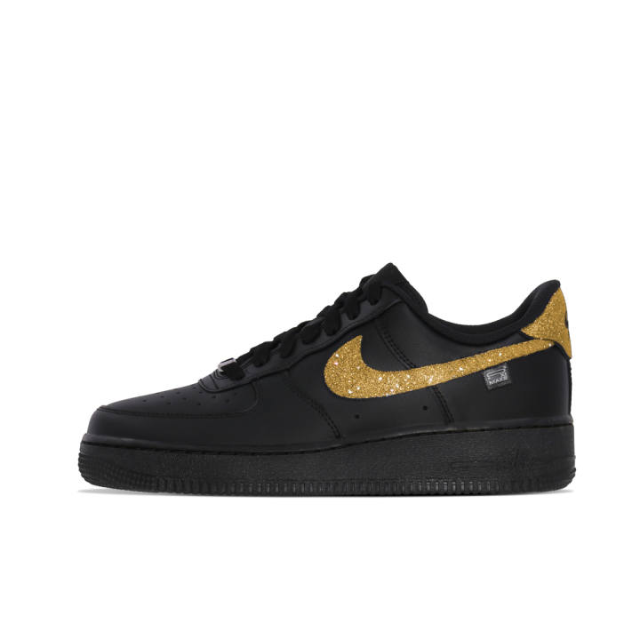 Nike Nike Air Force 1 Abrasion Resistant Slip Resistant Low top Skateboard Shoes Unisex Black Gold