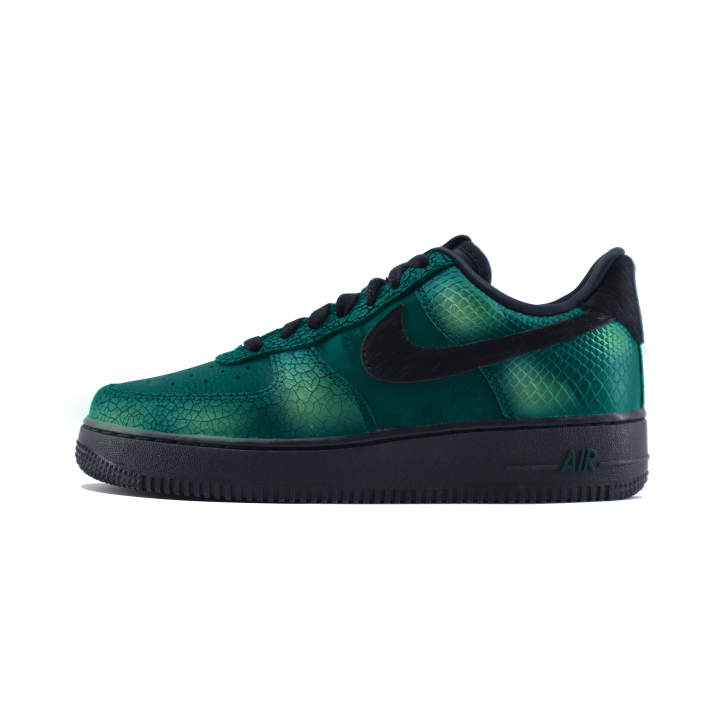 Nike Nike Air Force 1 LOW'Black Animai' Abrasion Resistant Abrasion Resistant Low top Skateboard Shoes Unisex Black Cyan