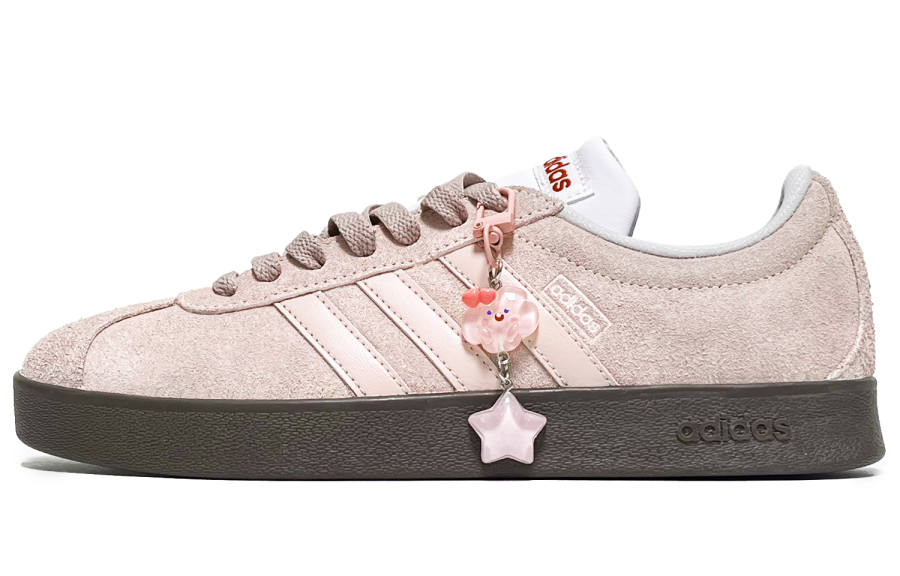 Adidas Adidas VL COURT 2.0 Star Cute Cushioning, Wear Resistant Low top Skateboard Shoes Unisex Cherry Pink