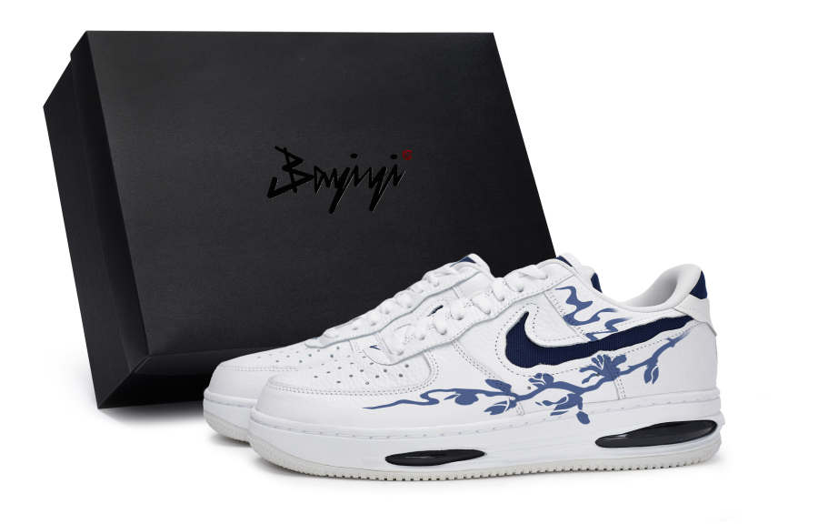Nike Nike Air Force 1 811 Manufacturing, Cloud Aqua Blue Branch, Special Shoe Box Slip Resistant Abrasion Resistant Low top