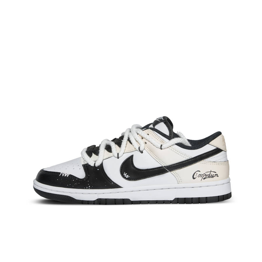 Nike Nike Dunk Butter Oreo Abrasion Resistant Low top Skateboard Shoes Unisex Black White