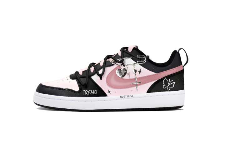 Nike Nike Court Borough 2 GS OKHR Low top Skateboard Shoes Women's Pink Black
