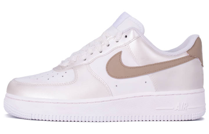 Nike Nike Air Force 1 Silver Wood WS Low top Skateboard Shoes Women's Silver White Brown