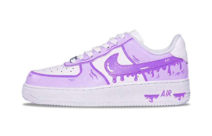 Nike Nike Air Force 1 Ocean Abrasion Resistant Low top Skateboard Shoes Unisex White Purple