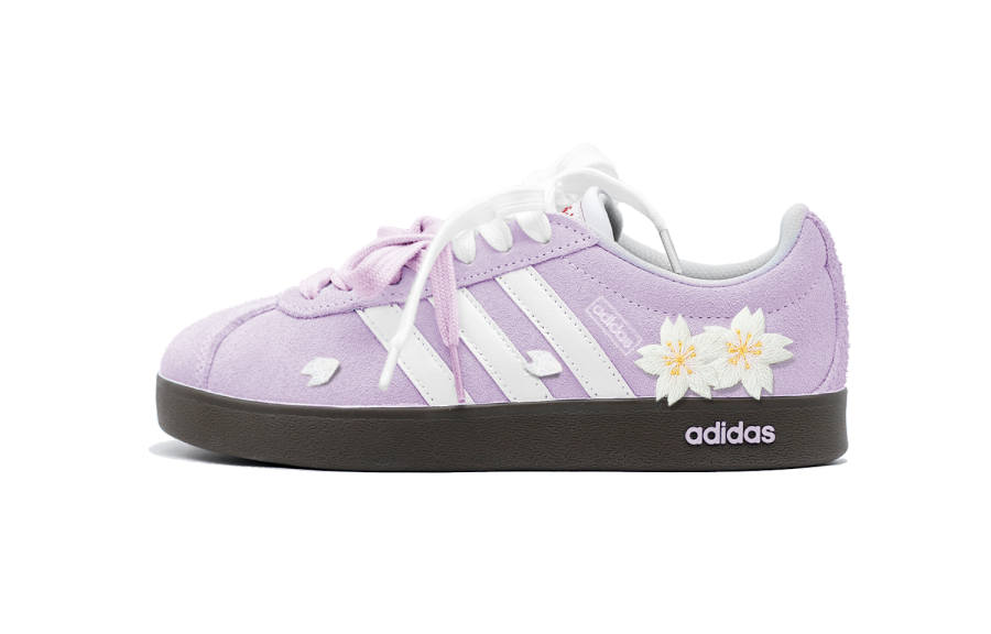 Adidas Adidas VL COURT 2.0 Abrasion Resistant Abrasion Resistant Low top Skateboard Shoes Unisex Lavender