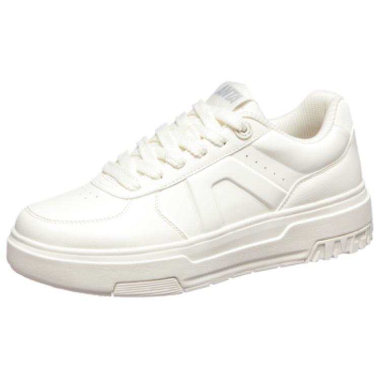 Anta A Dao Synthetic Leather Low top Skateboard Shoes Men's Ivory White