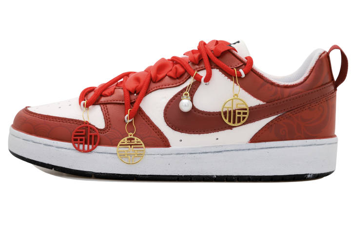Nike Nike Court Borough Low top Skateboard Shoes Women's White Red