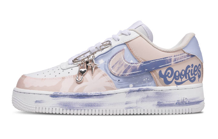 Nike Nike Air Force 1 Bud Abrasion Resistant Abrasion Resistant Low top Skateboard Shoes Unisex Pink Purple
