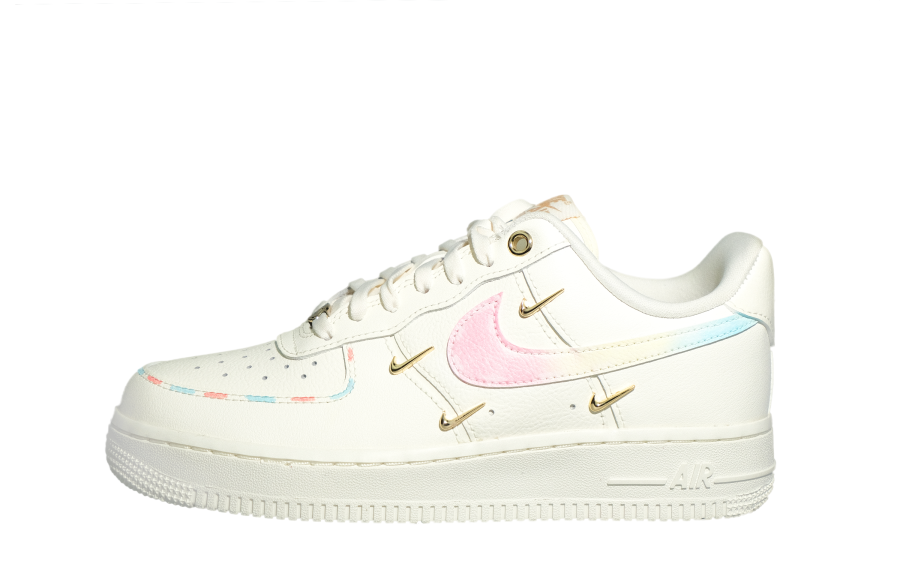 Nike Nike Air Force 1 Low top Skateboard Shoes Women's White Gold