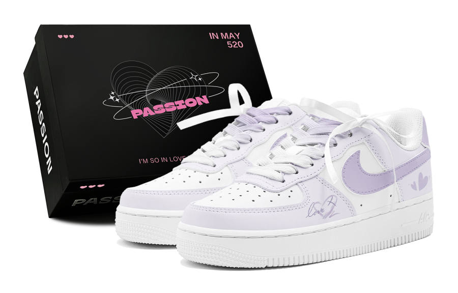 Nike Nike Air Force 1 Air Force 1, Valentine's Day Special Offer, Purple Lover Slip Resistant Cushioning Abrasion Resistant