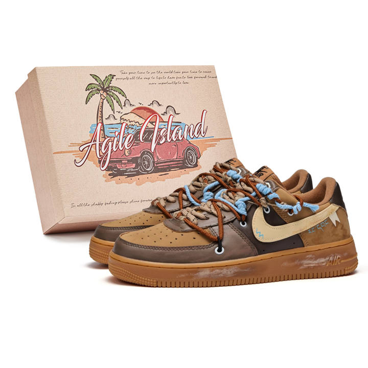 Nike Nike Air Force 1 Lively Island, Box, Sichuan West Journey Waterproof Cushioning Waterproof Cushioning Low top