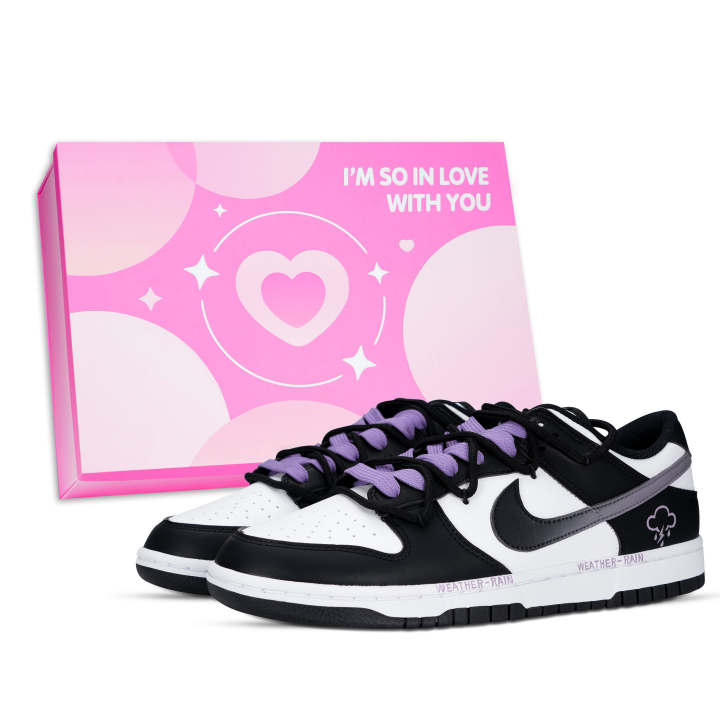 Nike Nike Dunk Unpredictable Weather Pink Shoe Box Abrasion Resistant Abrasion Resistant Low top Skateboard Shoes Unisex