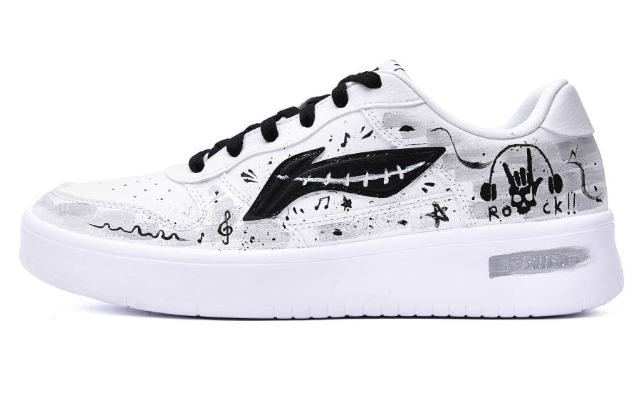 Li-Ning Li Ning Floating Boat Waterproof And Wear resistant Low top Skateboard Shoes Men's Black