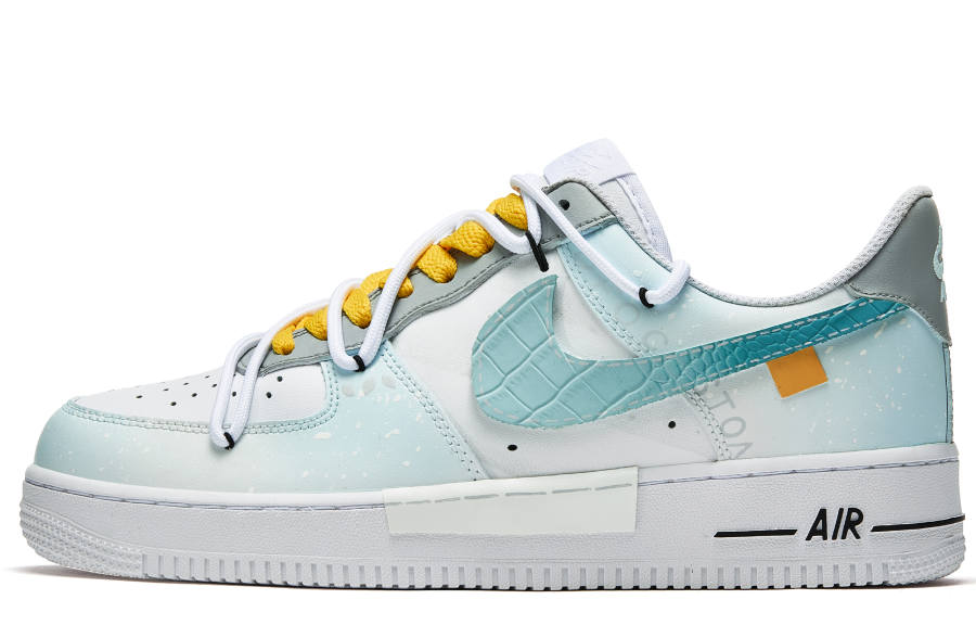 Nike Nike Air Force 1 Freedom Panda, Bixue Slip Resistant Slip Resistant Low top Skateboard Shoes Men's Blue Gray