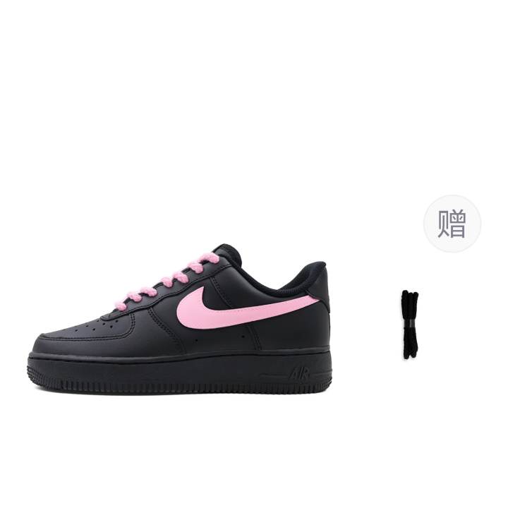 Nike Nike Air Force 1 Abrasion Resistant Low top Skateboard Shoes Unisex Black