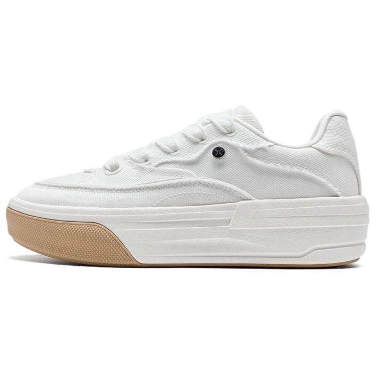 XTEP Ice Cream Shoes Slip Resistant Low top Skateboard Shoes Women's White