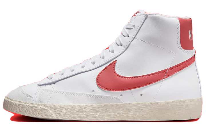 Nike Nike Blazer '77 Abrasion Resistant Breathable Mid top Skateboard Shoes Men's White Red