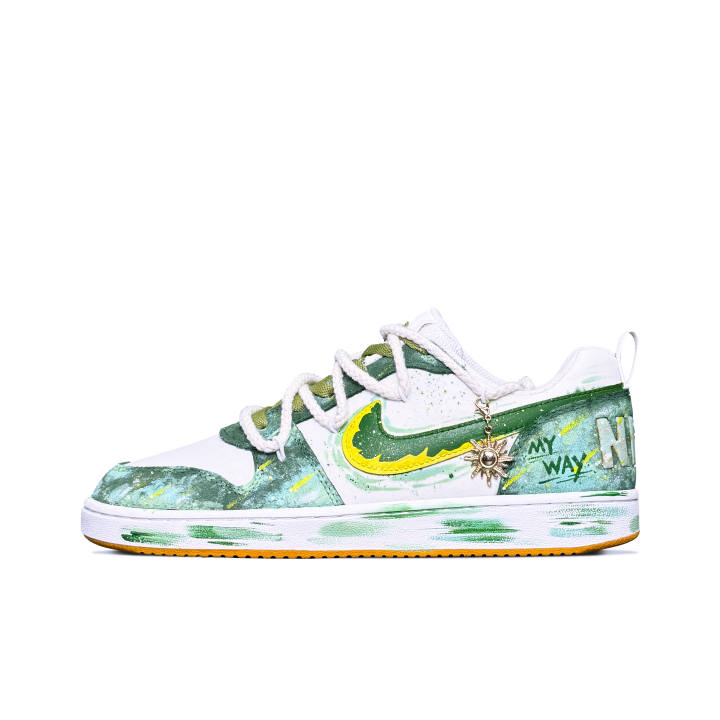 Nike Nike Court Borough Neon Forest Abrasion Resistant Low top Skateboard Shoes Men's Green
