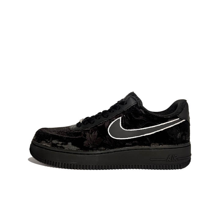 Nike Nike Air Force 1 Slip Resistant Abrasion Resistant Low top Skateboard Shoes Unisex Black