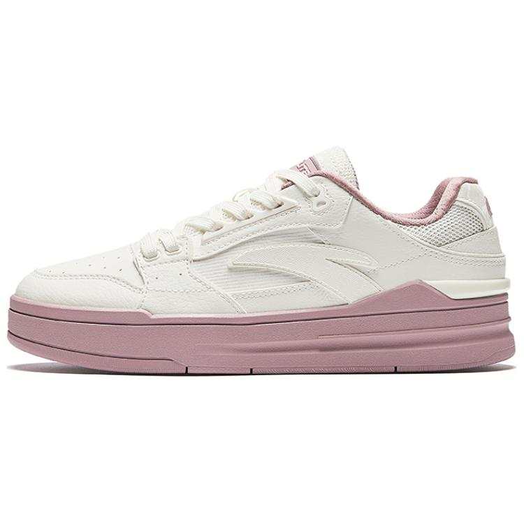 Anta Street Lite Abrasion Resistant Breathable Low top Skateboard Shoes Women's White Pink