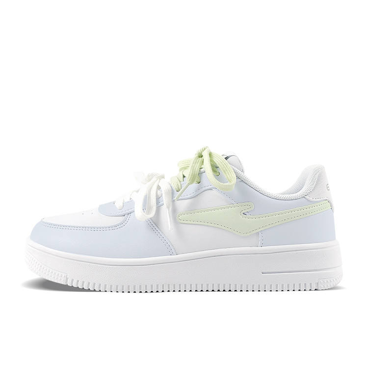 Erke Synthetic Leather Slip Resistant And Breathable Slip Resistant And Breathable Low top Skateboard Shoes Unisex Blue