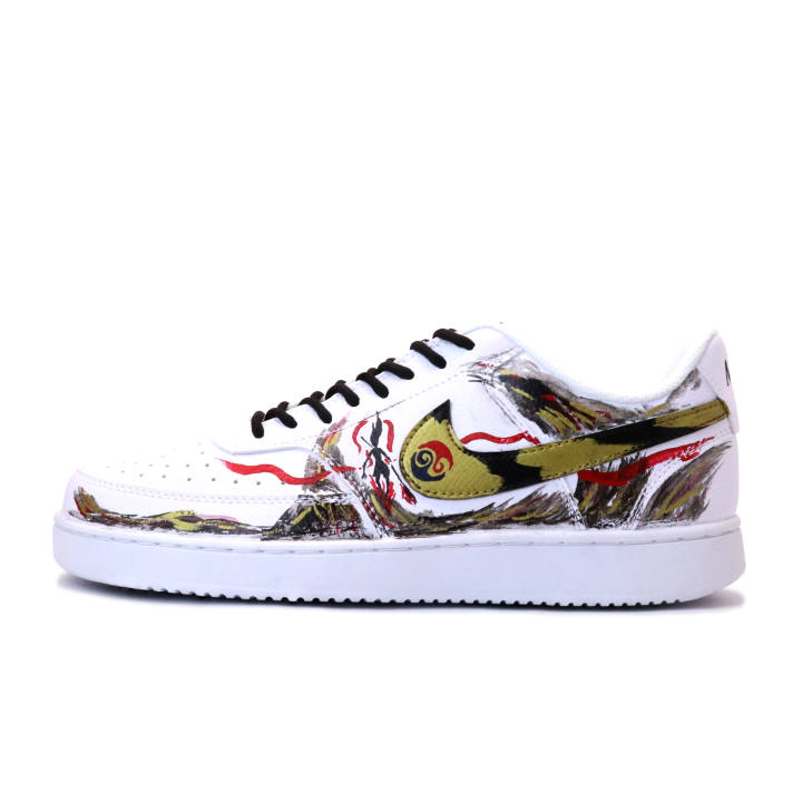 Nike Nike Court Vision 1 Lightweight And Breathable Low top Skateboard Shoes Men's Black White Red
