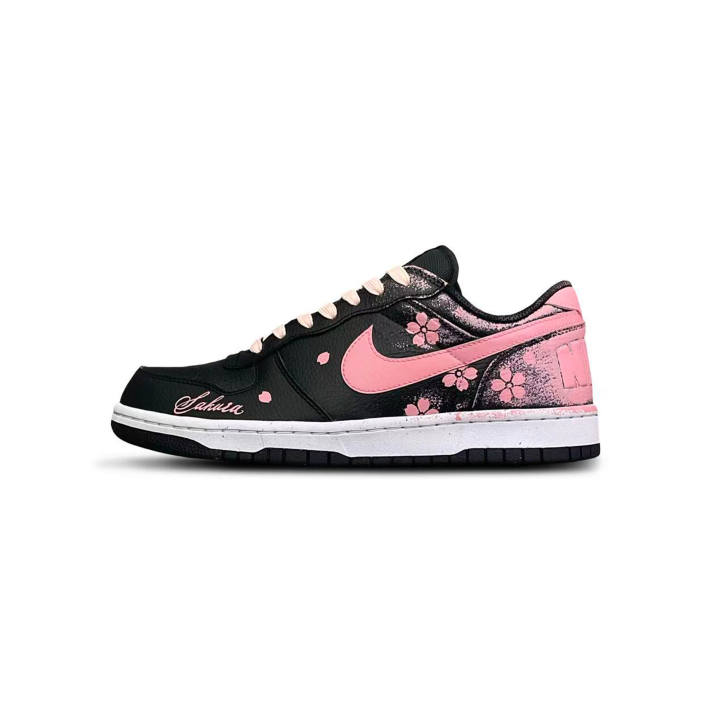 Nike Nike Big Tower Rabbit Creative Abrasion Resistant Abrasion Resistant Low top Skateboard Shoes Men's Pink Black