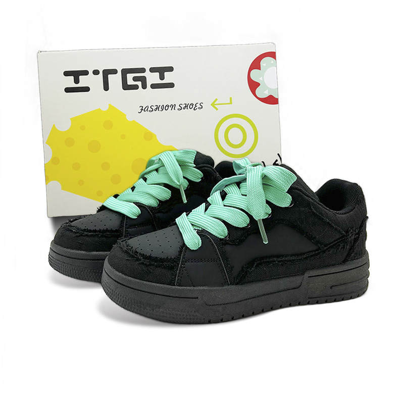 ITGI Slip Resistant Abrasion Resistant Slip Resistant Abrasion Resistant Low top Skateboard Shoes Unisex Black