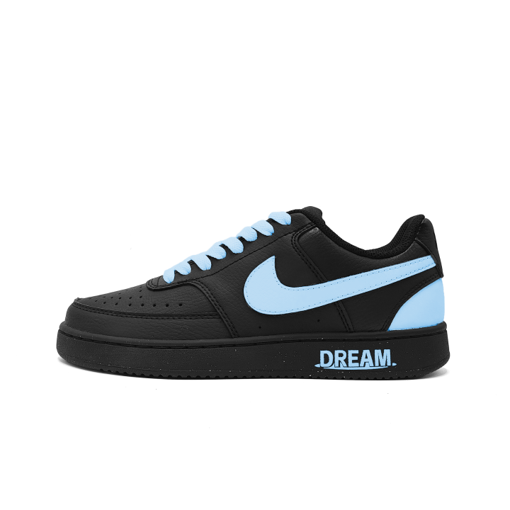 Nike Nike Court Vision Dream Tang Artificial Leather Slip Resistant Abrasion Resistant Low top Skateboard Shoes Unisex Blue