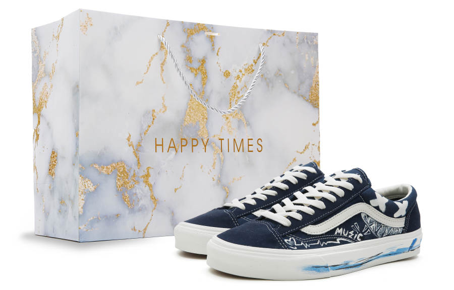 Vans Style 36 Lightweight And Breathable Low top Skateboard Shoes Unisex Blue White