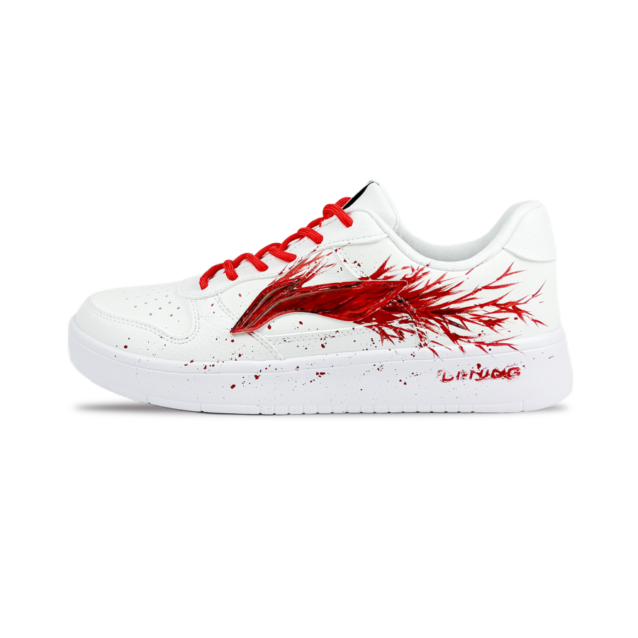 Li-Ning Li Ning Floating Boat Cushioning Abrasion Resistant Cushioning, Wear Resistant Low top Skateboard Shoes Men's Red White