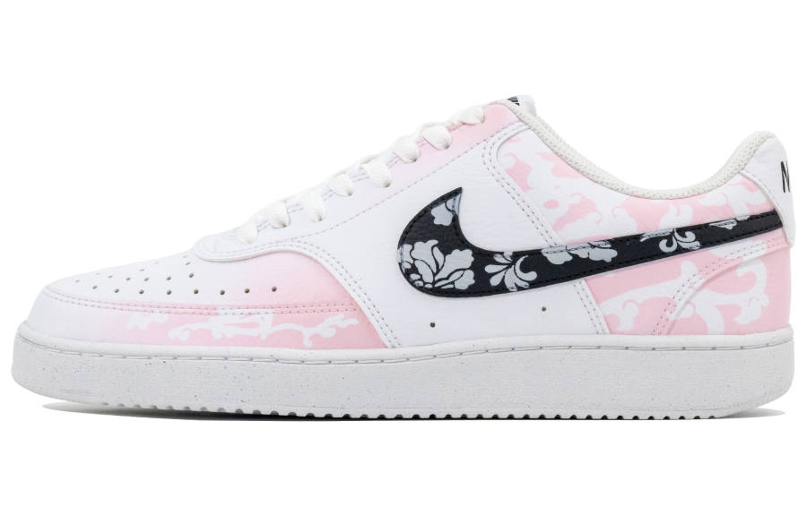 Nike Nike Court Vision 1 Mirror Moon Frost Snow Abrasion Resistant Low top Skateboard Shoes Unisex White Pink Green