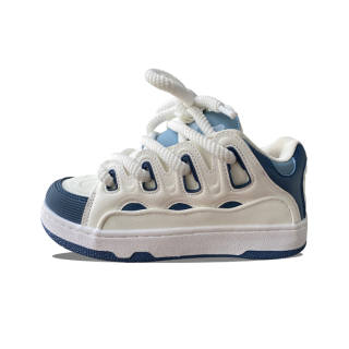 XLAIII Lightweight And Breathable Low top Skateboard Shoes Unisex White Blue