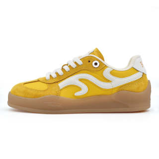 BLOVESTAR Slip Resistant, Abrasion Resistant, Height Increasing Low top Skateboard Shoes Women's Yellow